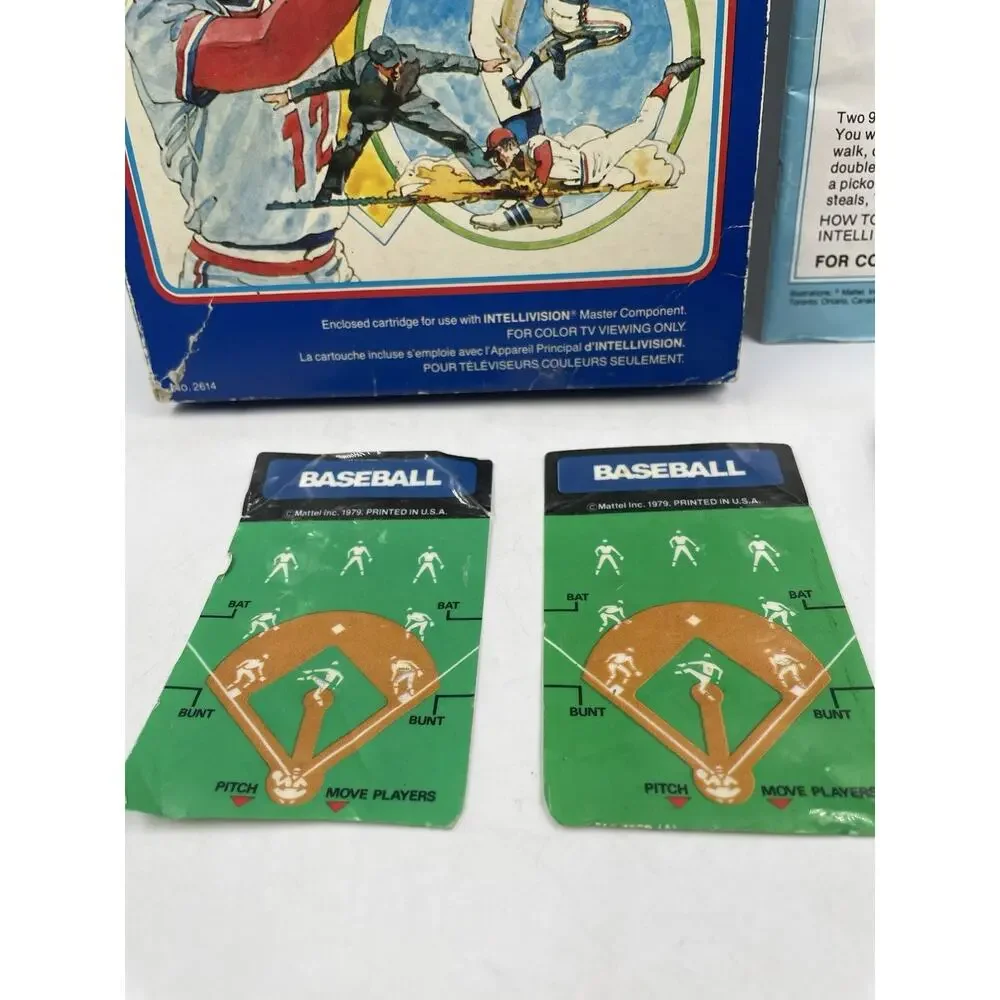 Vintage Intellivision MAJOR LEAGUE BASEBALL Video Game 1979 CIB Box Manual